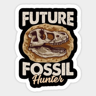 Funny Future Fossil Hunter Paleontology Dinosaur Sticker